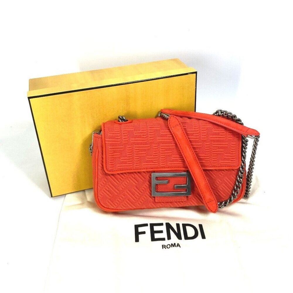 FENDI Baguette Chain Midi Double Chain bag Crossbody bag Shoulder Bag